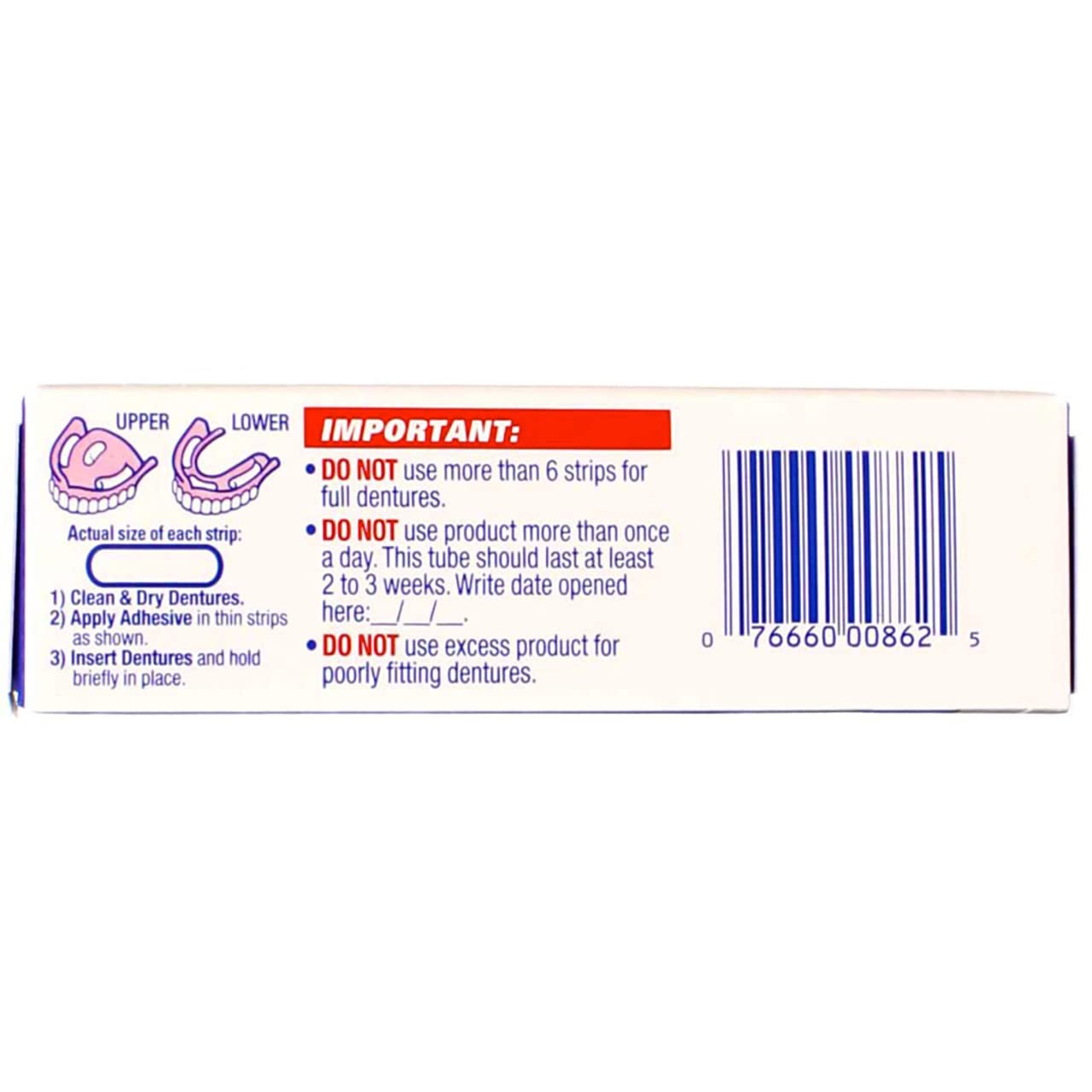 Fixodent Original Denture Adhesive Cream 0.75 oz – Pack of 8