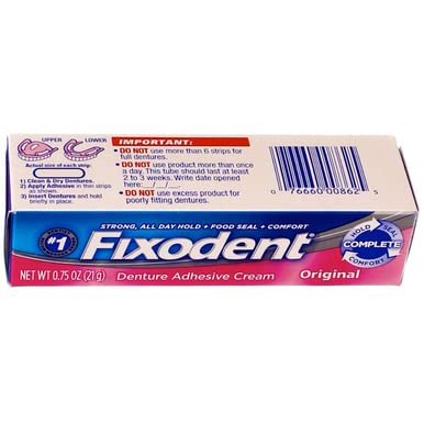 Fixodent Original Denture Adhesive Cream 0.75 oz – Pack of 8