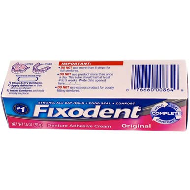 Fixodent Original Denture Adhesive Cream 1.4 oz (41 ml) 6 Pack