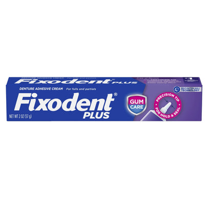 Fixodent Plus Denture Adhesive Cream 2 oz | Pack of 3 – Strong Hold & Precision Tip