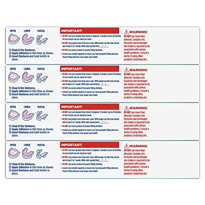 Fixodent Plus Scope Secure Denture Adhesive 2.0oz Pack of 4
