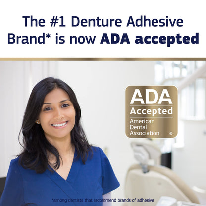 Fixodent Pure Strength Denture Adhesive 2.4oz (Pack of 4) - ADA Accepted