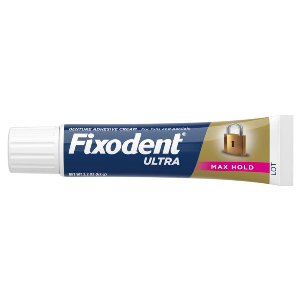 Fixodent Ultra Max Hold Denture Adhesive – 2.2 oz (Pack of 7)