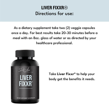 Fixxr Liver by Dr. Amie – Liver Support Supplement | 60 Capsules | 30 Day Supply