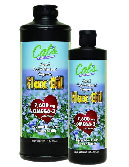Cal's Flax Oil - Cold Pressed Flaxseed Oil, Omega-3, 32 oz