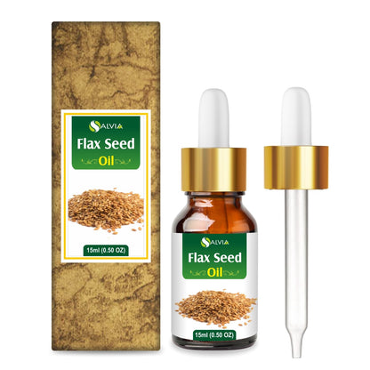 Flax Seed Oil 100% Natural - Pure Undiluted Carrier Oil (0.5 fl oz)