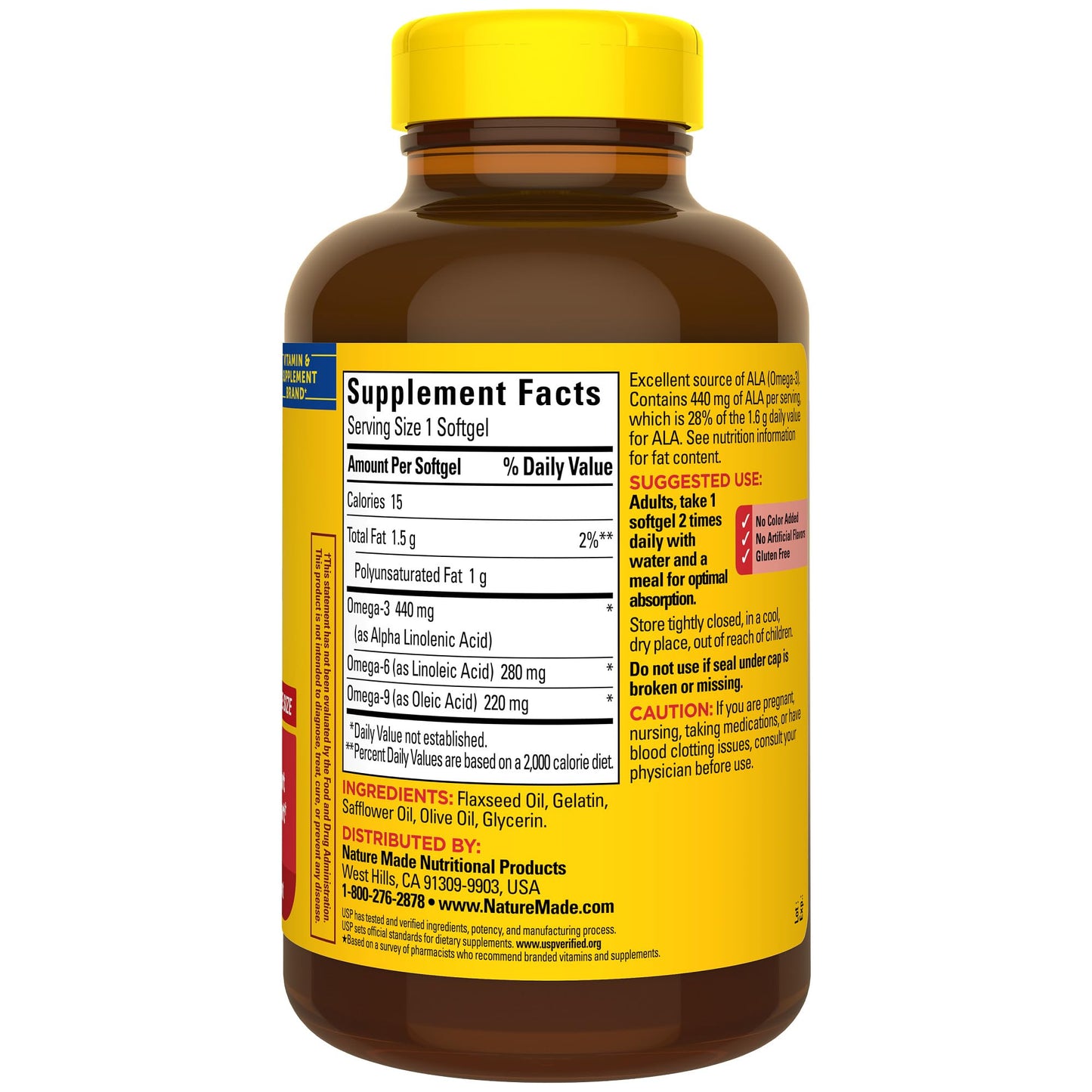 Nature Made Triple Omega 3-6-9 Softgels - Flaxseed, Safflower & Olive Oils | 150 Softgels, 75-Day Supply