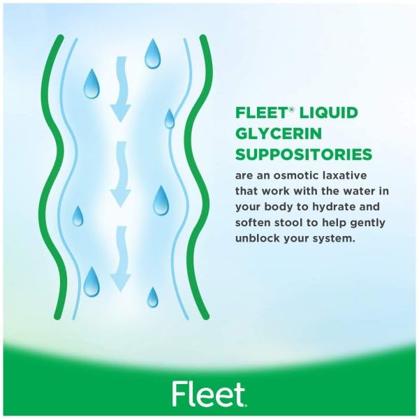 Fleet Liquid Glycerin Suppositories, 4 Count (Pack of 10)