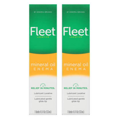 Fleet Laxative Mineral Oil Enema – Gentle, Fast Relief (2 x 4.5 fl oz) | Doctor-Recommended
