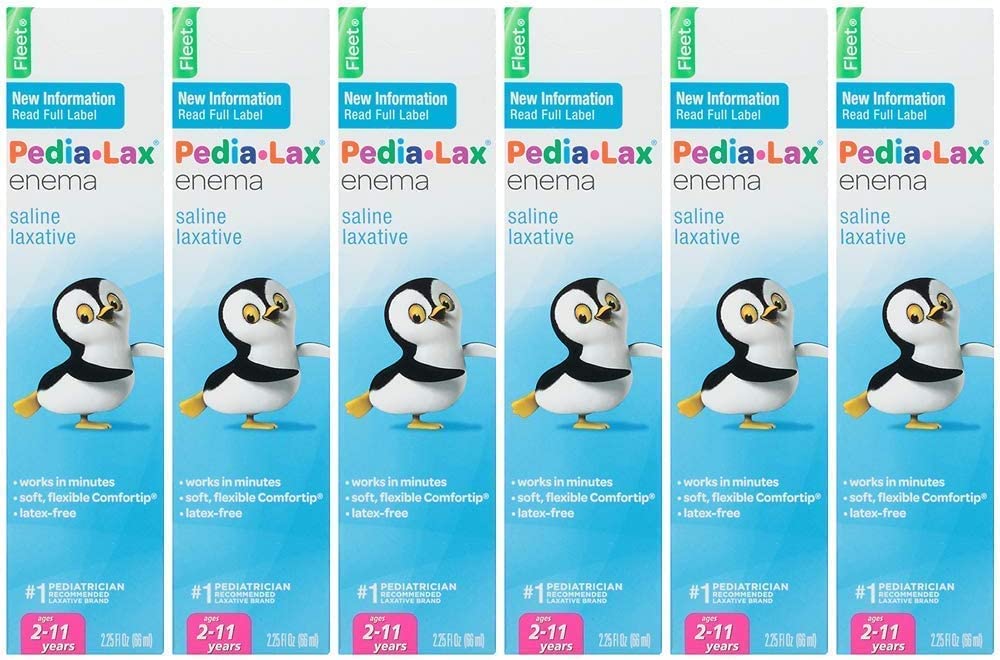 Fleet Pedia-Lax Laxative Saline Enema for Children | 2.25 fl oz x6 (Ages 2–11)