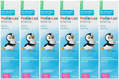 Fleet Pedia-Lax Laxative Saline Enema for Children | 2.25 fl oz x6 (Ages 2–11)