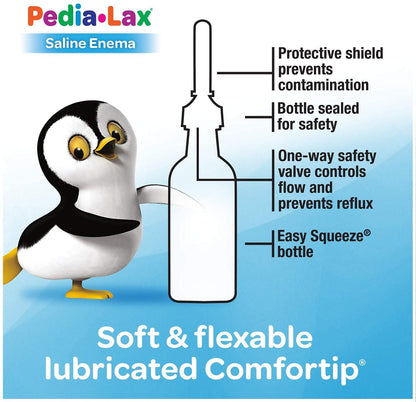 Fleet Pedia-Lax Laxative Saline Enema for Children | 2.25 fl oz x6 (Ages 2–11)