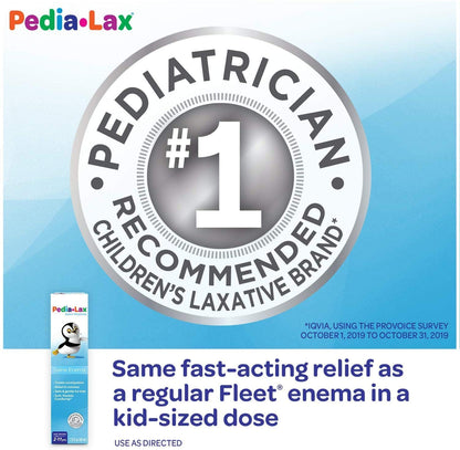 Fleet Pedia-Lax Laxative Saline Enema for Children | 2.25 fl oz x6 (Ages 2–11)