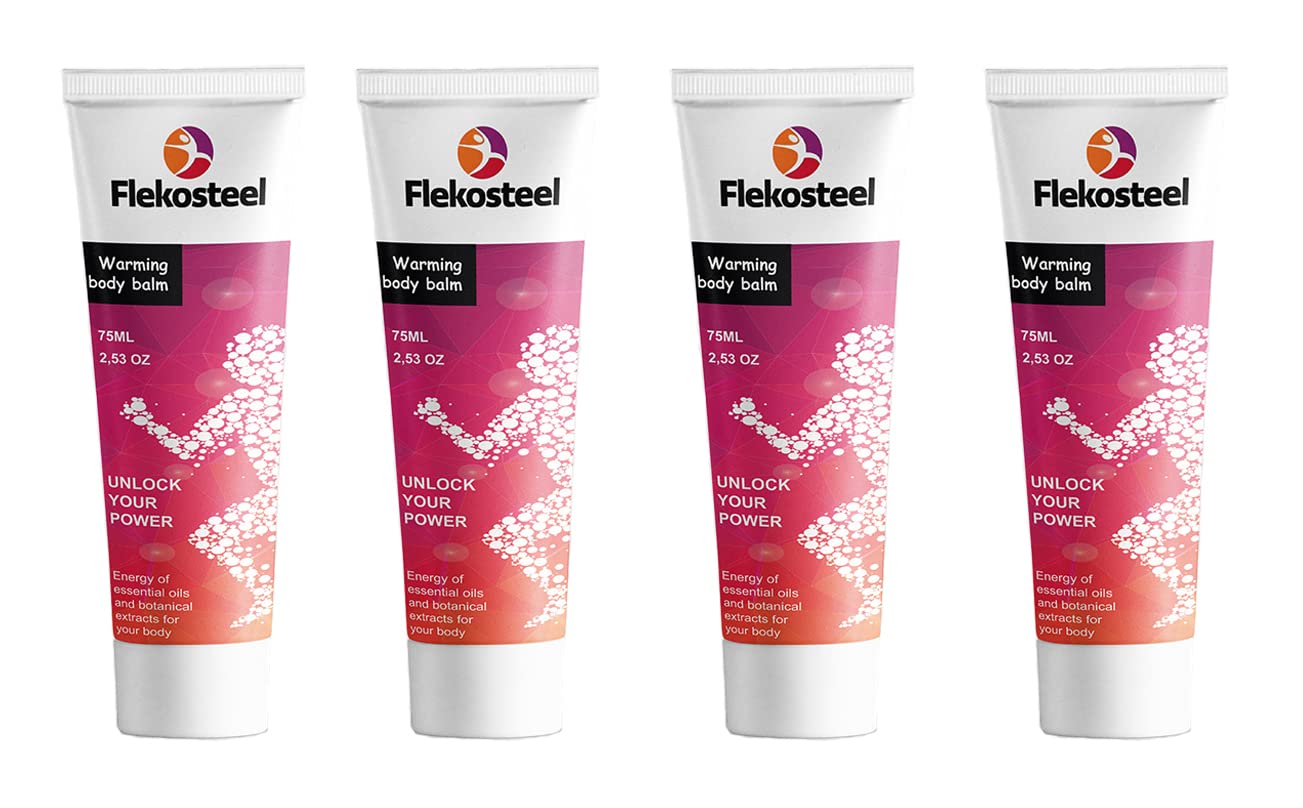 Flekosteel Warming Body Balm – 4 x 75 ml (Original)