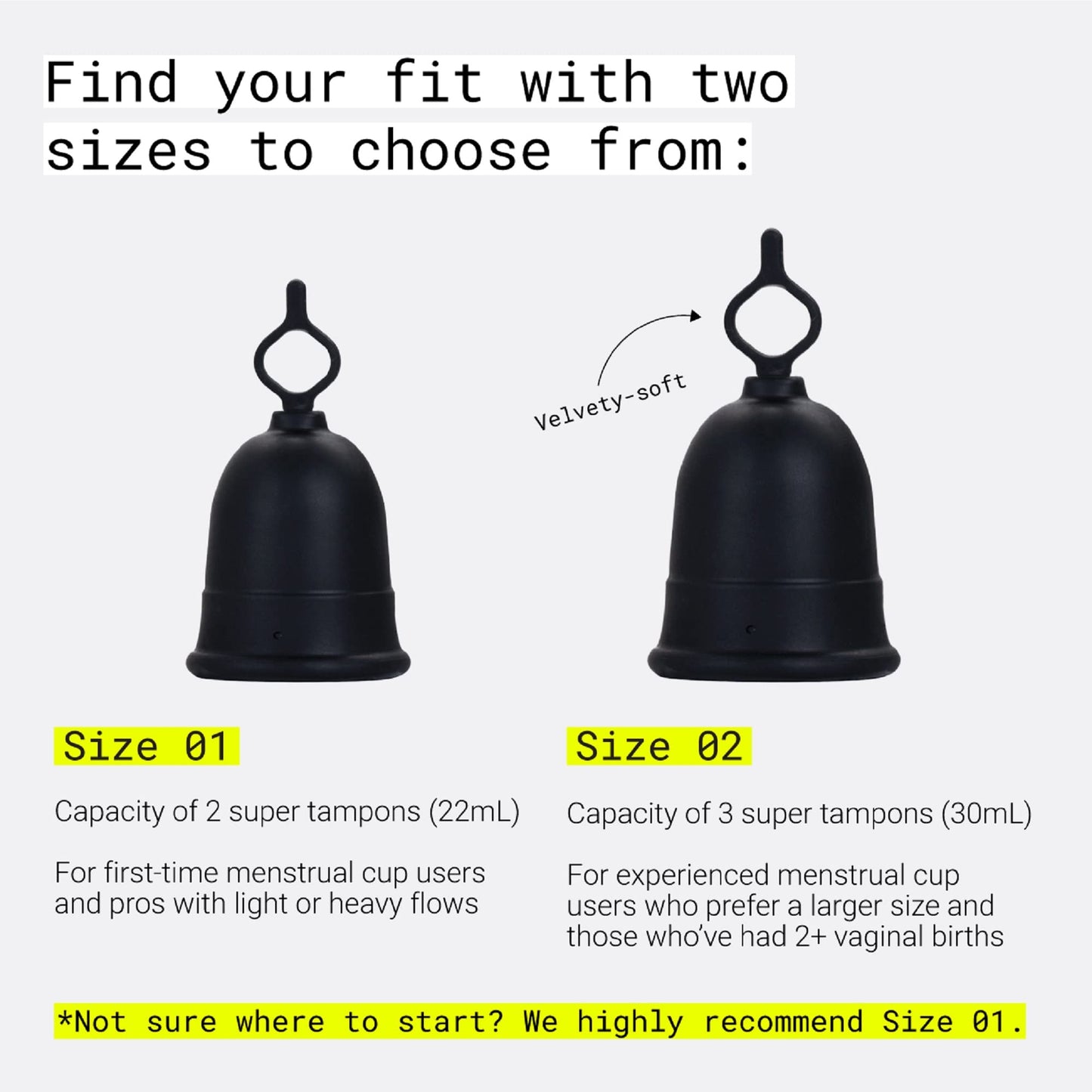 Flex Cup Starter Kit Slim Fit Size 01 | Reusable Menstrual Cup + 2 Discs | Pull-Tab Removal | HSA Eligible