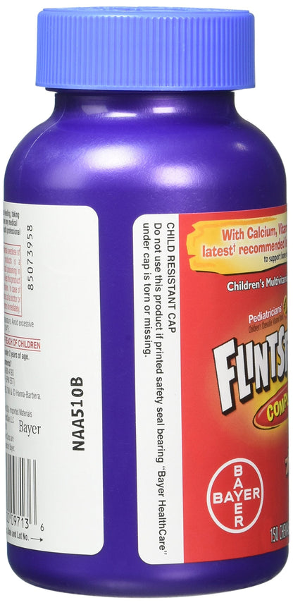 Flintstones Chewable Kids Multivitamins – 300ct Pack of 2 (Iron, Calcium, Vitamins C & D)