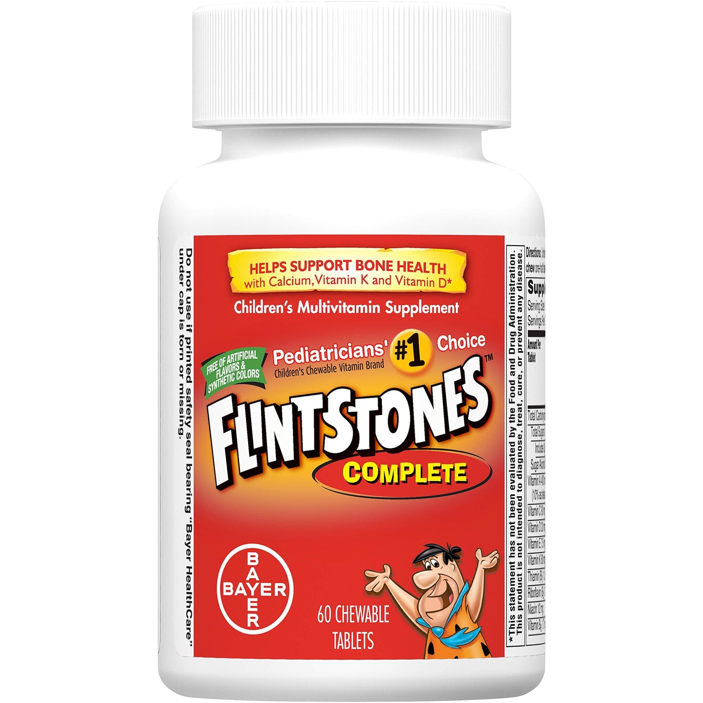 Flintstones Complete Multivitamin Chewables – 60 Count Per Bottle, Pack of 2 | Kids Vitamins