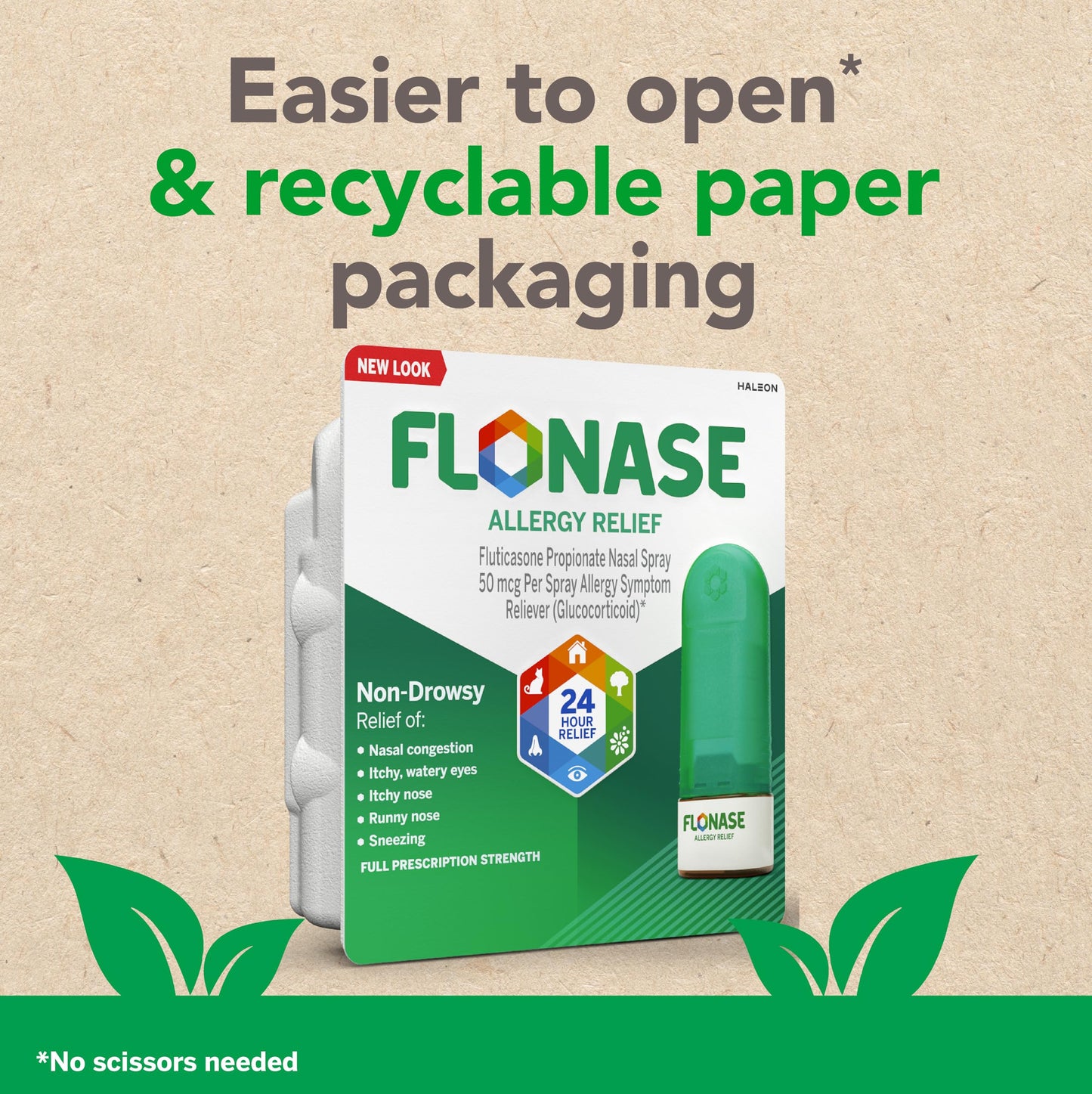 Flonase Allergy Relief Nasal Spray — 24 Hour Non-Drowsy, 72 Sprays