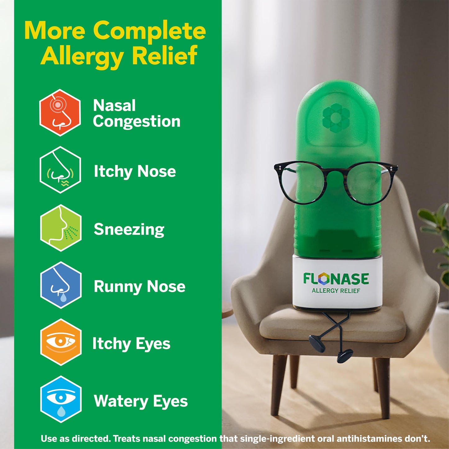 Flonase Allergy Relief Nasal Spray — 24 Hour Non-Drowsy, 72 Sprays
