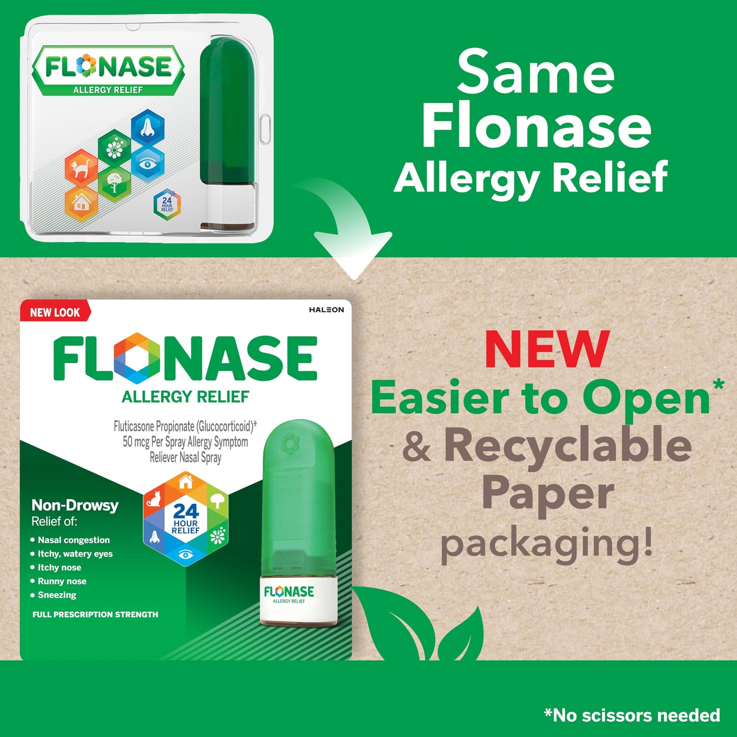 Flonase Allergy Relief Nasal Spray — 24 Hour Non-Drowsy, 72 Sprays