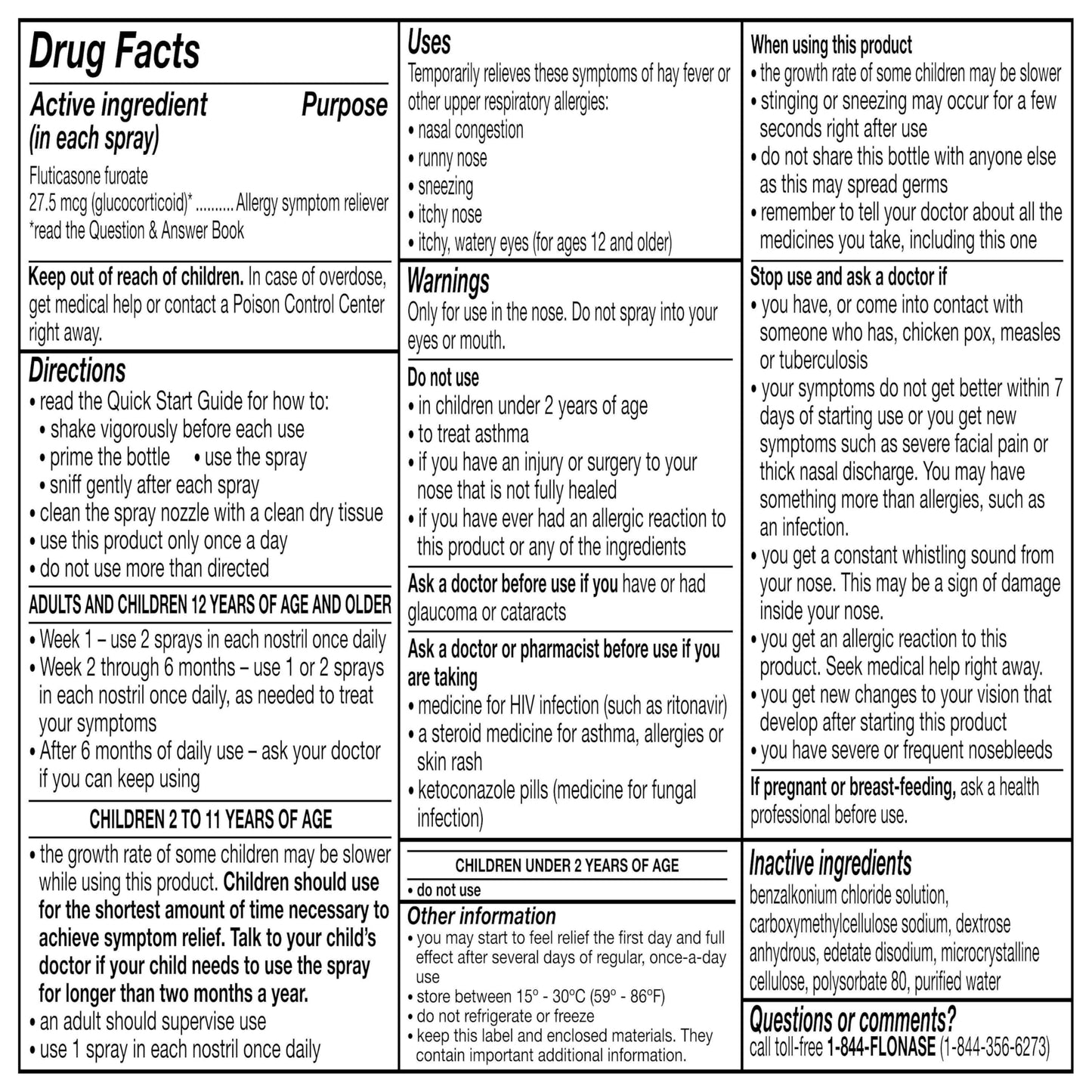 Flonase Sensimist Allergy Relief Nasal Spray – 24-Hour Non-Drowsy, 120 Sprays