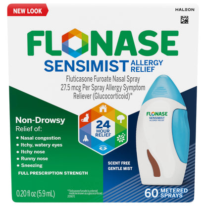 Flonase Sensimist Allergy Relief Nasal Spray – 24-Hour Non-Drowsy Multi-Symptom Relief | 60 Sprays
