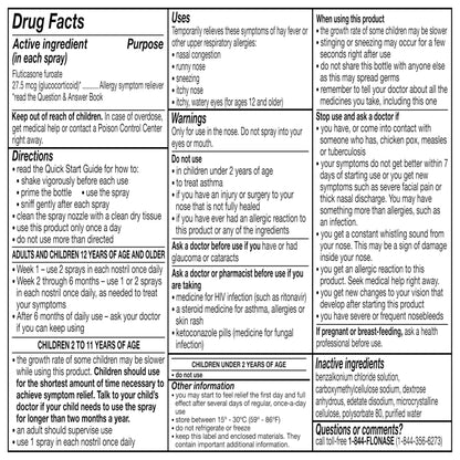 Flonase Sensimist Allergy Relief Nasal Spray – 24-Hour Non-Drowsy Multi-Symptom Relief | 60 Sprays