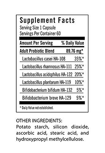 Flora Adult's Probiotic – 17B CFU Vegetarian Daily Probiotic (60 Capsules) | Gut Health