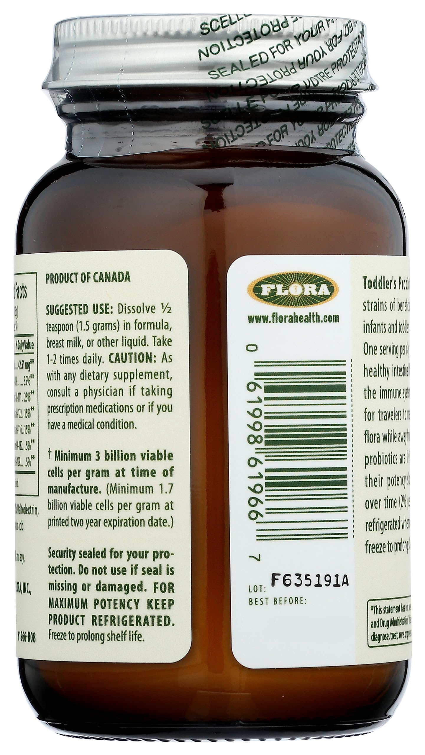 Flora Toddler Probiotic Powder for Ages 1–3 | Digestive Health