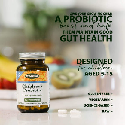 Flora Udo's Choice Children's Probiotic - 7 Strains, 5B CFU, Ages 5-15, 60 Capsules