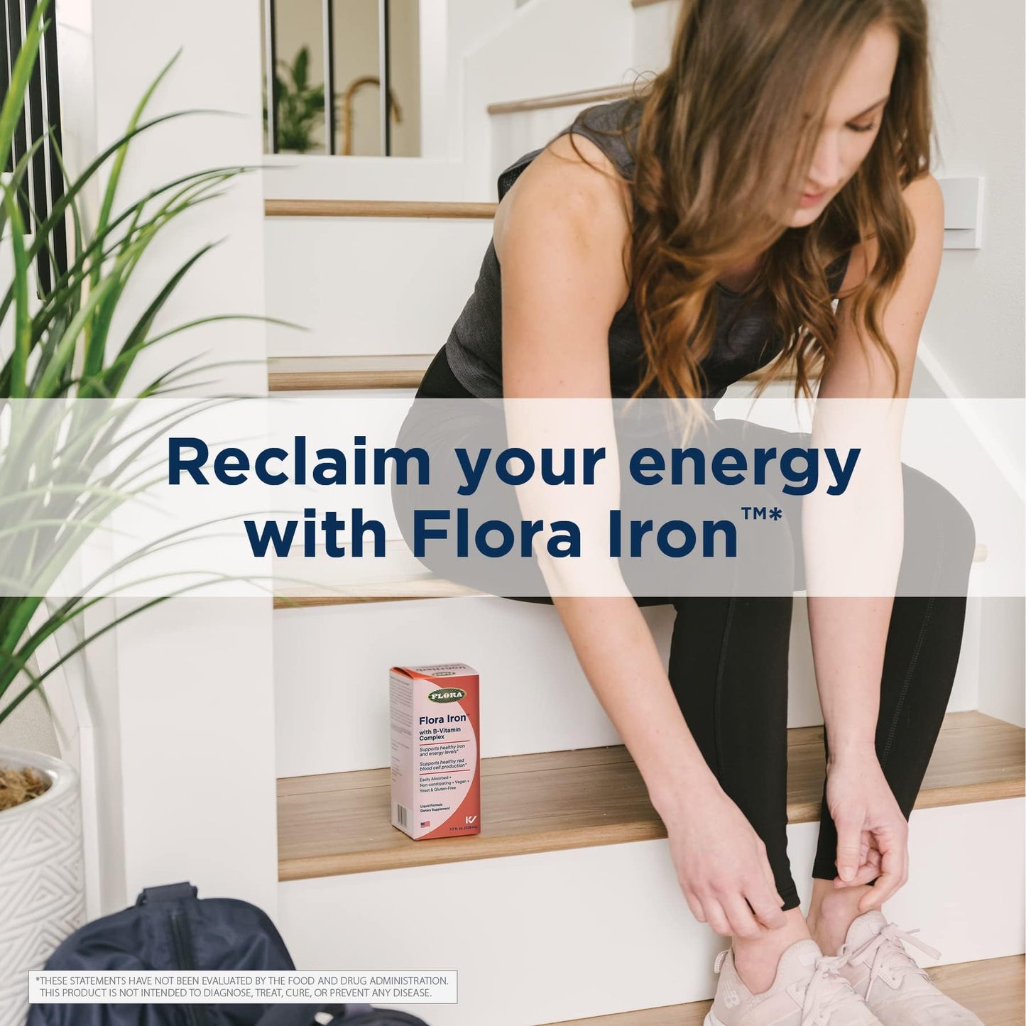 Flora Iron – Vegan Liquid Iron with B Vitamins for Energy & Red Blood Cell Support (7.7 fl oz)