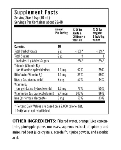 Flora Iron – Vegan Liquid Iron with B Vitamins for Energy & Red Blood Cell Support (7.7 fl oz)
