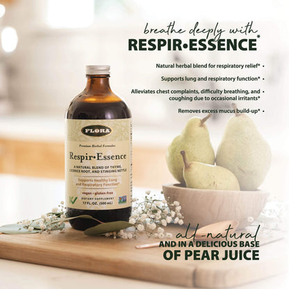 Flora Respir-Essence – Lung Support, 17 oz | Vegan, Gluten-Free, Kosher
