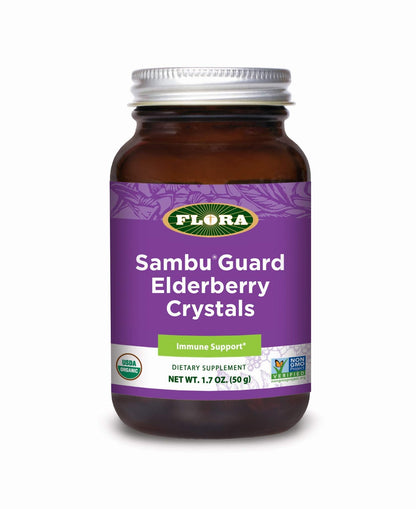 Flora SambuGuard Elderberry Crystals – Antioxidants & Immune Support, 1.7-oz Powder