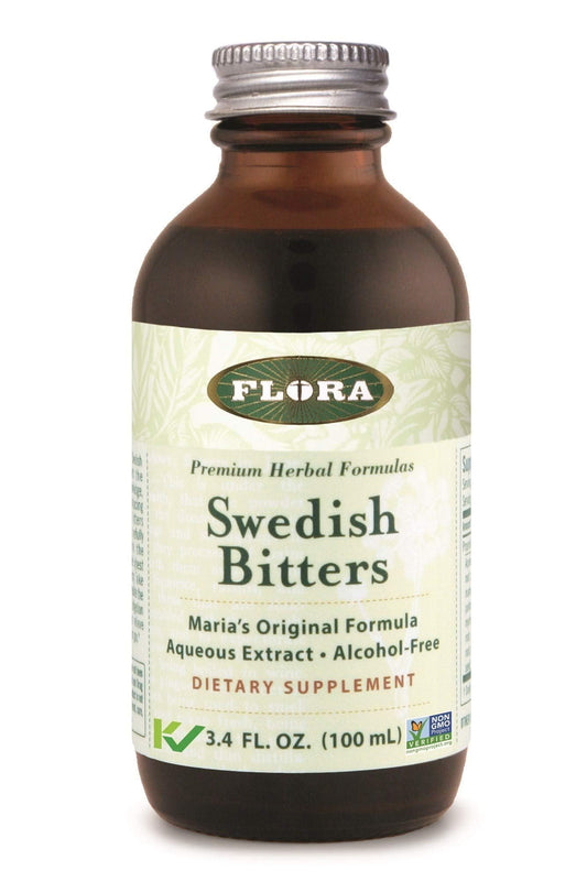 Flora Swedish Bitters for Digestion | Alcohol-Free 3.4 fl oz Bottle | Maria Treben Original Formula BritishVita | Premium UK Vitamins & Wellness Supplements