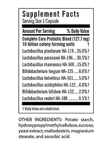 Flora Complete Care Probiotic 34B CFU – 6 Strains, Gluten-Free & Non-GMO | 30 Veg Capsules