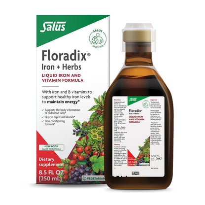 Floradix Iron & Herbs – Liquid Iron Supplement with Vitamin C & B Complex | 8.5 fl oz