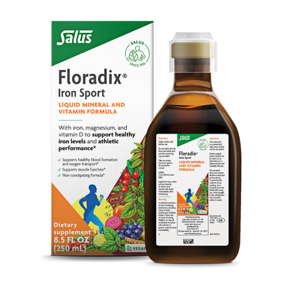 Floradix Iron Sport – Liquid Iron for Athletes | Vegan & Non-GMO | 8.5 fl oz