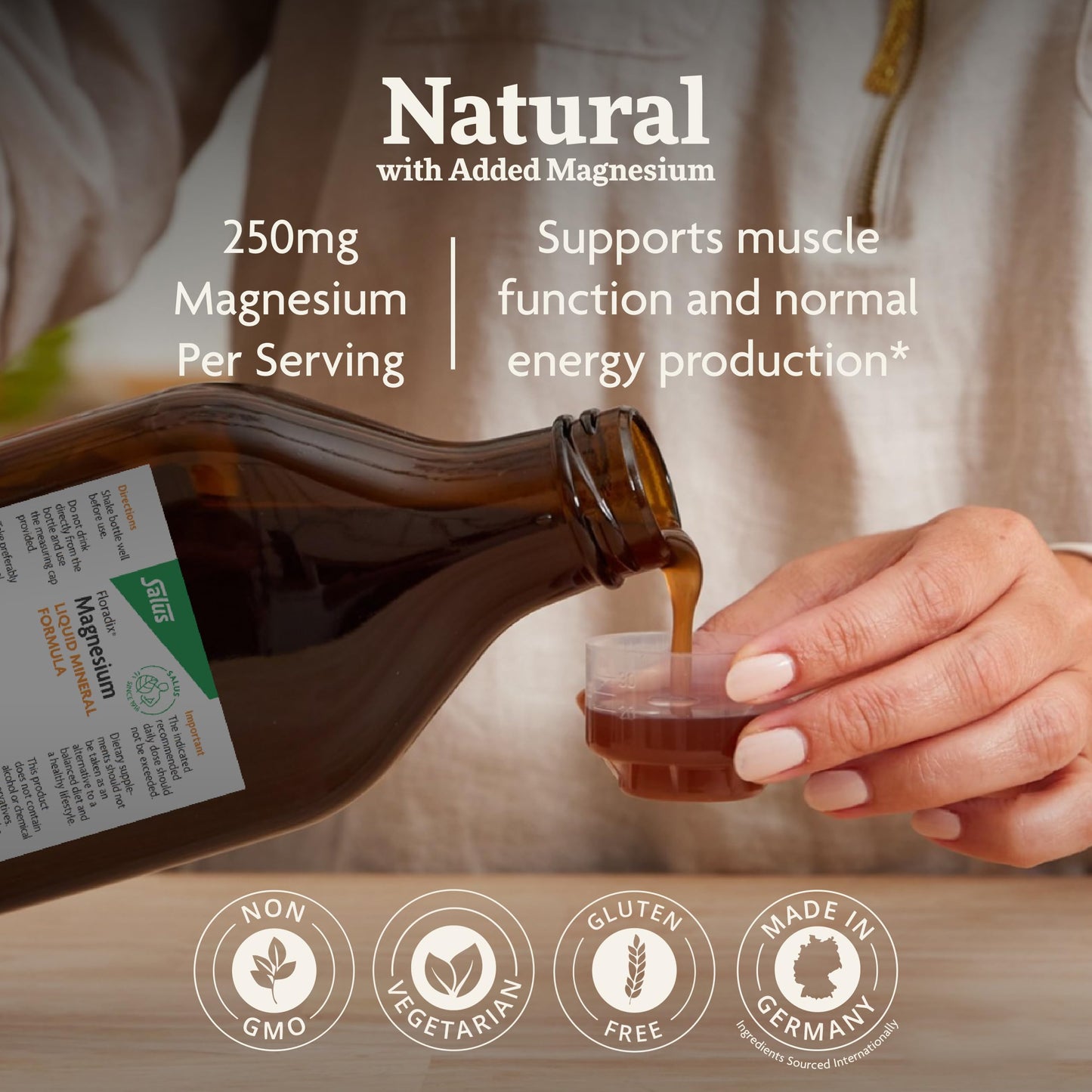 Floradix Magnesium – Liquid Magnesium for Nervous System & Muscle Function (8.5 fl oz) | Vegetarian & Gluten-Free