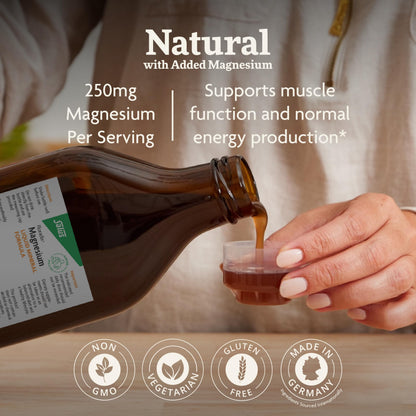 Floradix Magnesium – Liquid Magnesium for Nervous System & Muscle Function (8.5 fl oz) | Vegetarian & Gluten-Free