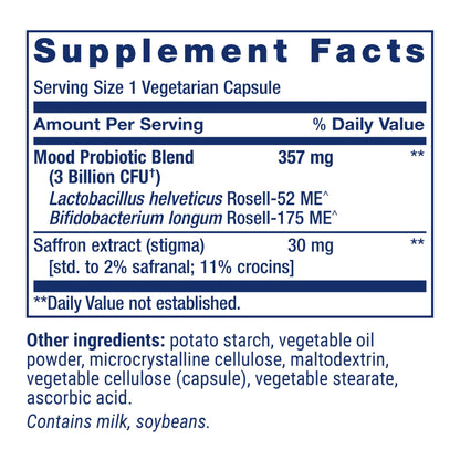 Life Extension FLORASSIST Probiotic Mood Improve – 30 Vegetarian Capsules | Non-GMO, Gluten-Free