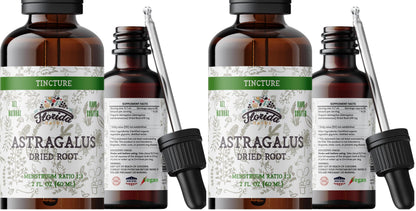 Organic Astragalus Tincture (Non-GMO) 700 mg - Florida Herbs, 2 oz Pack of 2