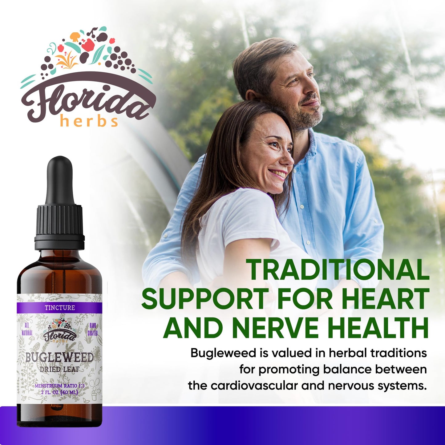 Florida Herbs Bugleweed Tincture - Organic Bugleweed Extract, Non-GMO, 2 oz Pack of 2