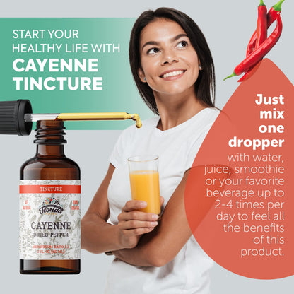 FLORIDA HERBS Cayenne Tincture Extract - Organic Cayenne Pepper (Capsicum annuum) - Vegetable Glycerin - Non-GMO - 2 oz (Pack of 2)
