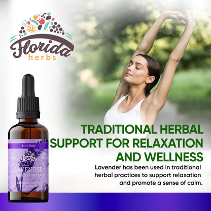 Florida Herbs Organic Lavender Liquid Extract - Calming Nervous System (2 oz x 2)