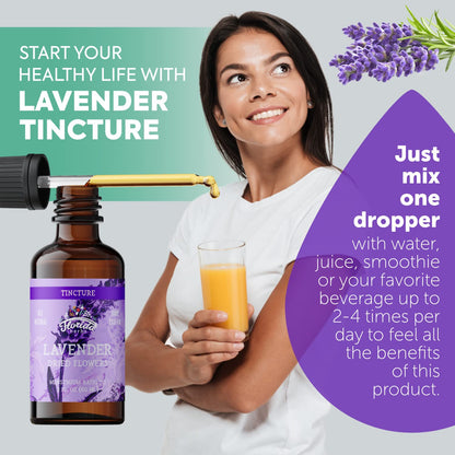 Florida Herbs Organic Lavender Liquid Extract - Calming Nervous System (2 oz x 2)