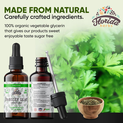 Florida Herbs Parsley Leaf Tincture – Alcohol-Free, Organic Parsley (2 oz)