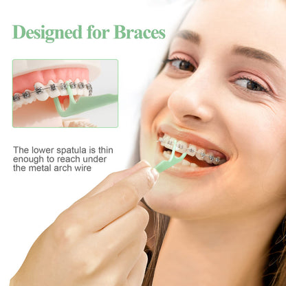 500 Count Orthodontic Flossers with Dispenser – Braces Flossers (Pack of 5)