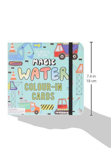 Floss & Rock Construction Magic Water Pad and Pen | Reusable Water Cards for Kids