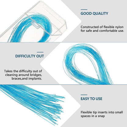Dental Floss Threaders for Braces & Bridges - 400PCS (4 Pack)